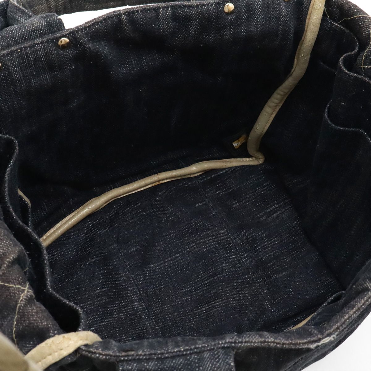 Chanel Spark Ring Denim CC Logo Tote Blue Gold