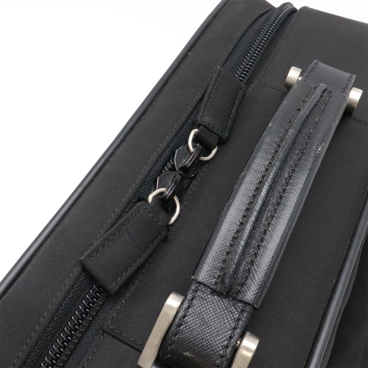 Prada Triangle Logo Business Briefcase Document Purse 2-Way Shoulder Bag Nylon — view 4