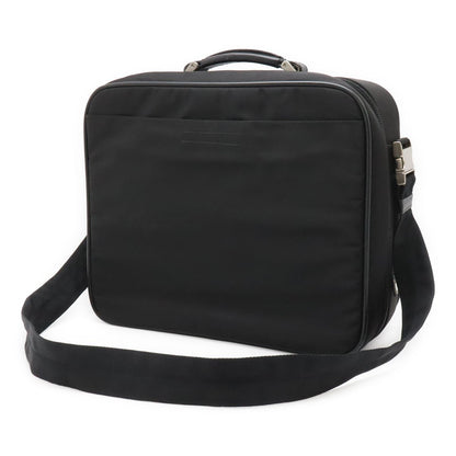 Prada Triangle Logo Business Briefcase Document Purse 2-Way Shoulder Bag Nylon — view 2