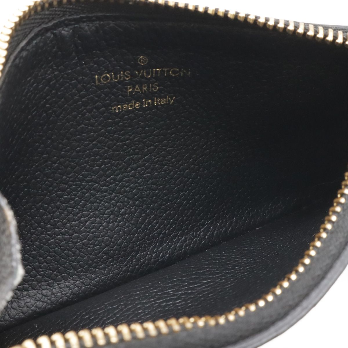 Louis Vuitton Monogram Empreinte Card Holder Zip Coin Purse Noir Black — view 5