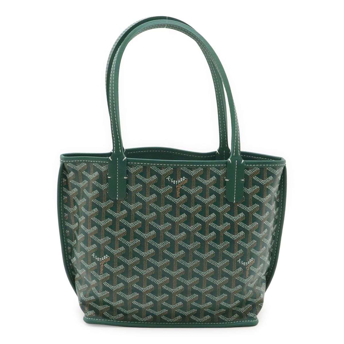 Goyard Anjou Mini Tote Reversible Leather Green Pouch Out of Stock