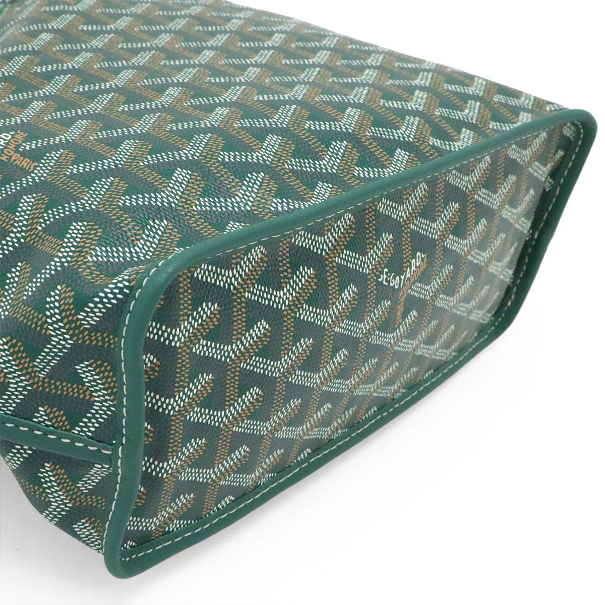 Goyard Anjou Mini Tote Reversible Leather Green Pouch Out of Stock — view 3