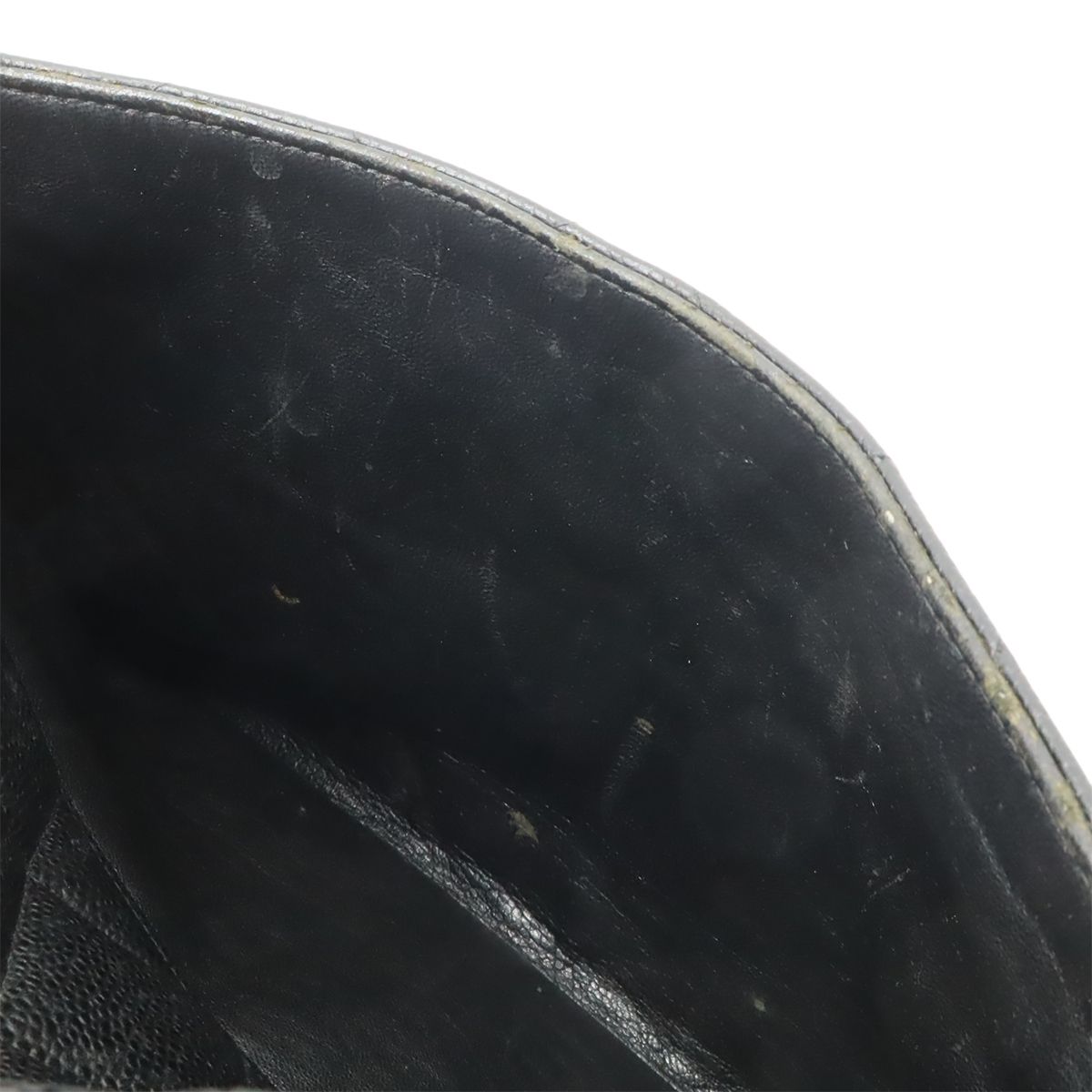 Chanel Quilted CC Logo Tote Caviar Leather Black Gold — view 8