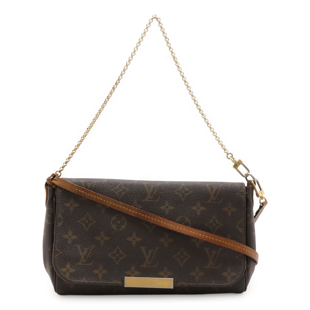 Louis Vuitton Monogram Favorite Shoulder Bag Crossbody Chain 2-Way Clutch