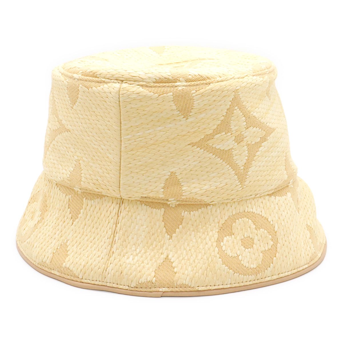 Louis Vuitton Bucket Hat Beach Monogram Flower Hat Natural Beige — view 2