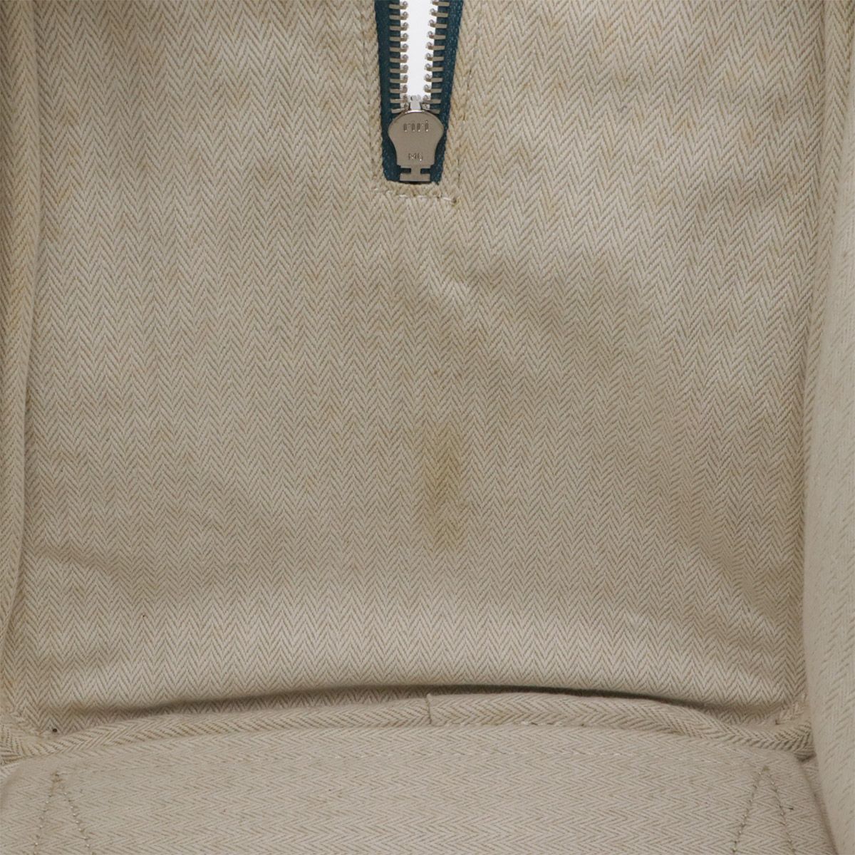 Hermes Victoria 43 Boston Bag Travel Purse Toile H Taurillon Clemence Blue — view 8