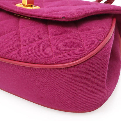 Chanel Quilted Canvas Mini Bag Cotton Purple Gold — view 3