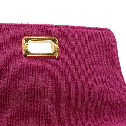 Chanel Quilted Canvas Mini Bag Cotton Purple Gold — view 8