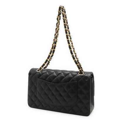 Chanel Quilted 25 CC Logo Chain Shoulder Bag Lambskin Black Gold — view 2