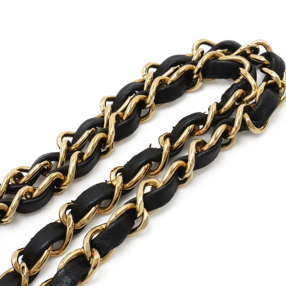 Chanel Quilted 25 CC Logo Chain Shoulder Bag Lambskin Black Gold — view 5