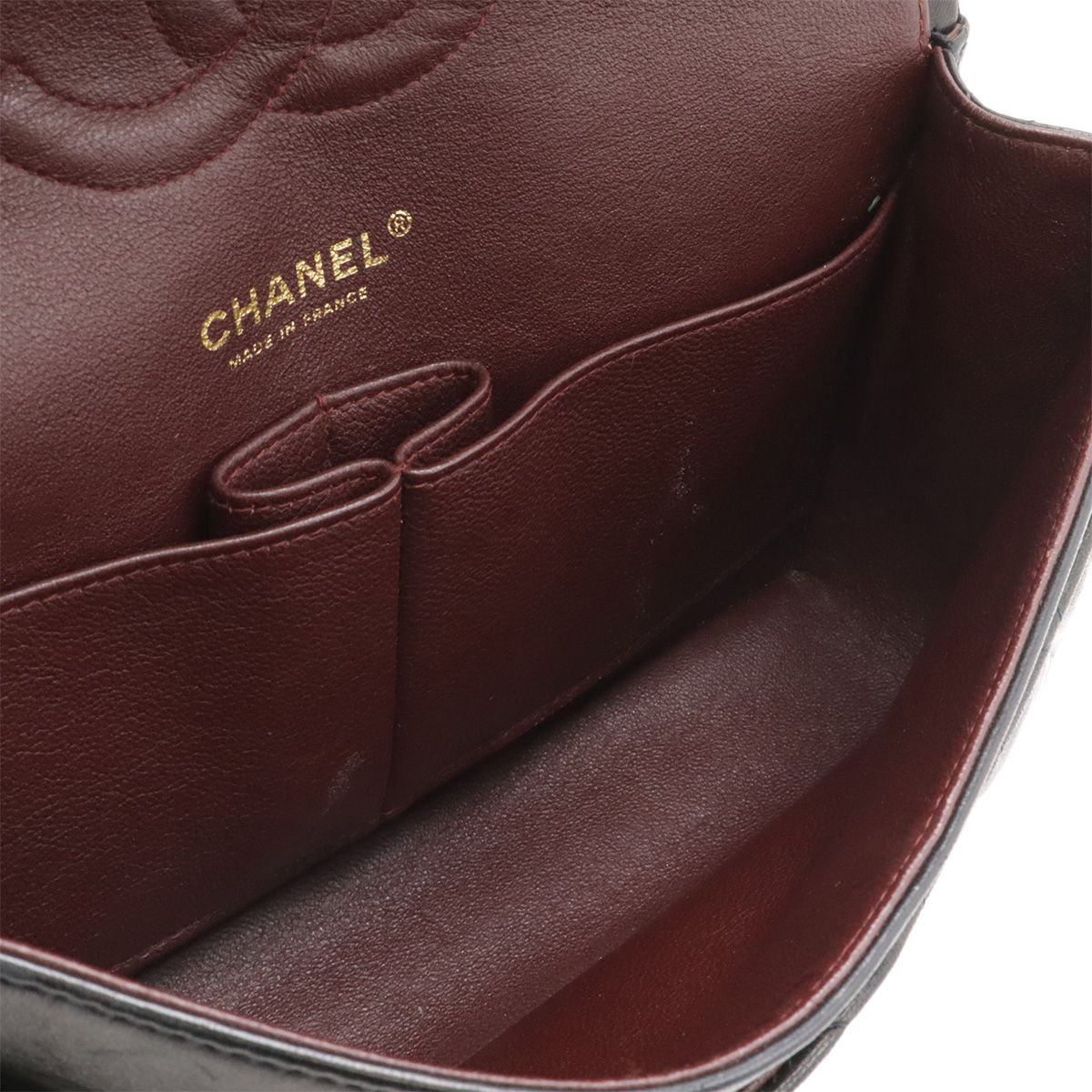 Chanel Quilted 25 CC Logo Chain Shoulder Bag Lambskin Black Gold — view 6