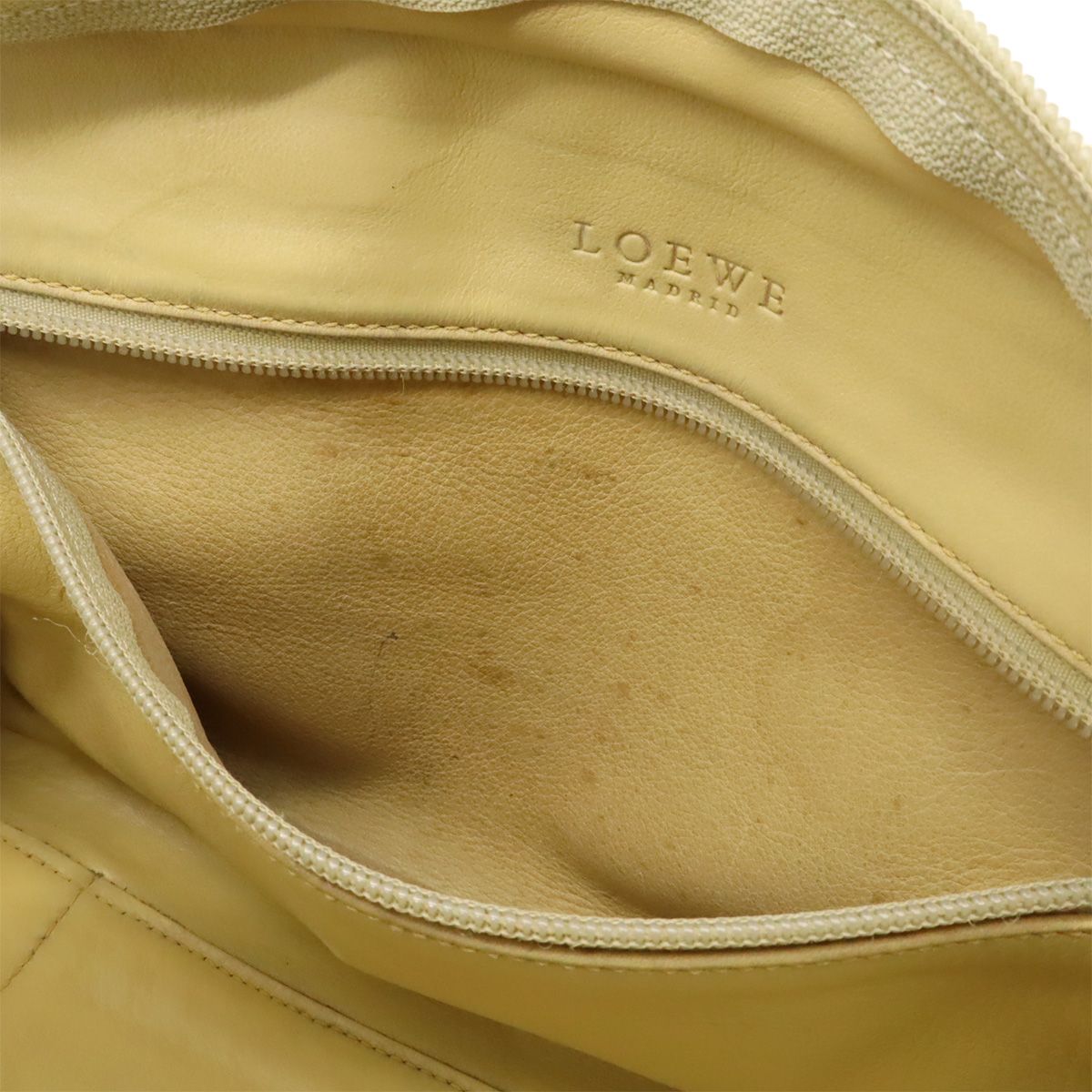 Loewe Amazona 28 Anagram Mini Boston Bag Suede Leather Ivory White Beige Gold — view 7
