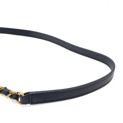Chanel Quilted CC Logo Chain Shoulder Backpack Denim Leather Navy Gold — view 5