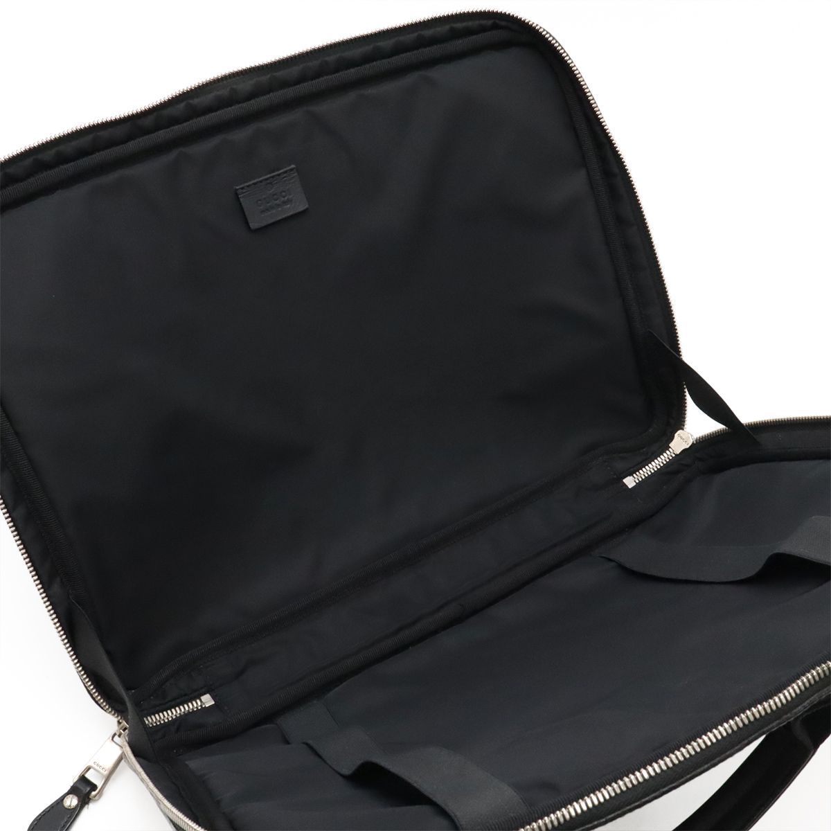 Gucci Guccissima Lava Pc Case Business Bag Leather Black Silver — view 7