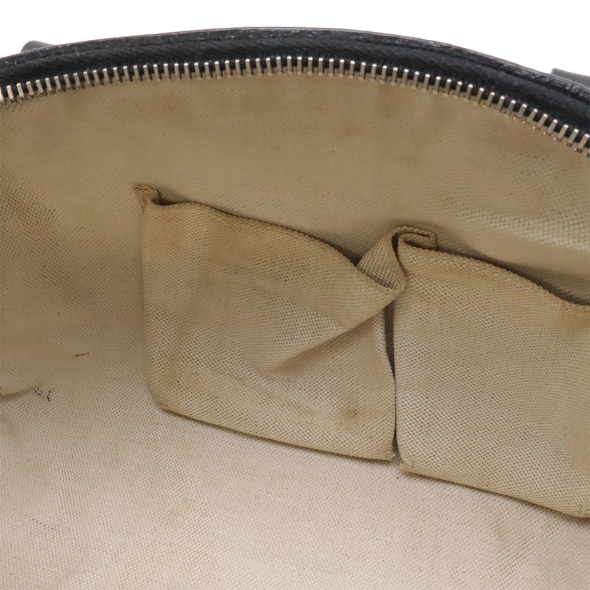 Gucci Sherry Line Mini Boston Bag Leather Black Green — view 8