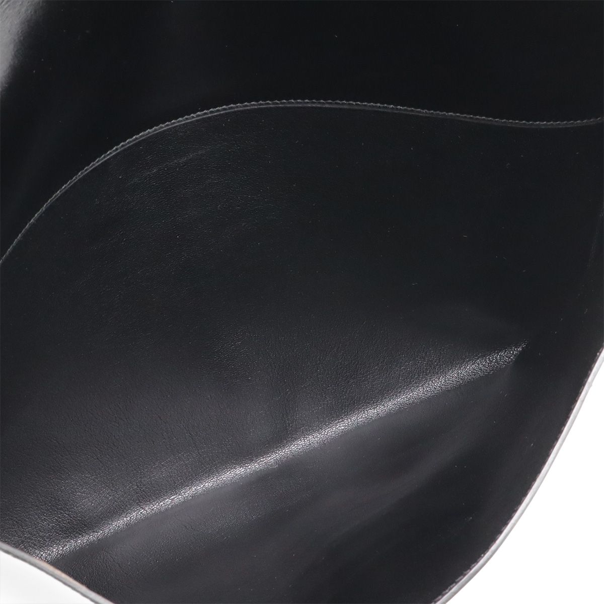 Hermes Kirius Clutch Business Box Calf Leather Black Gold — view 5