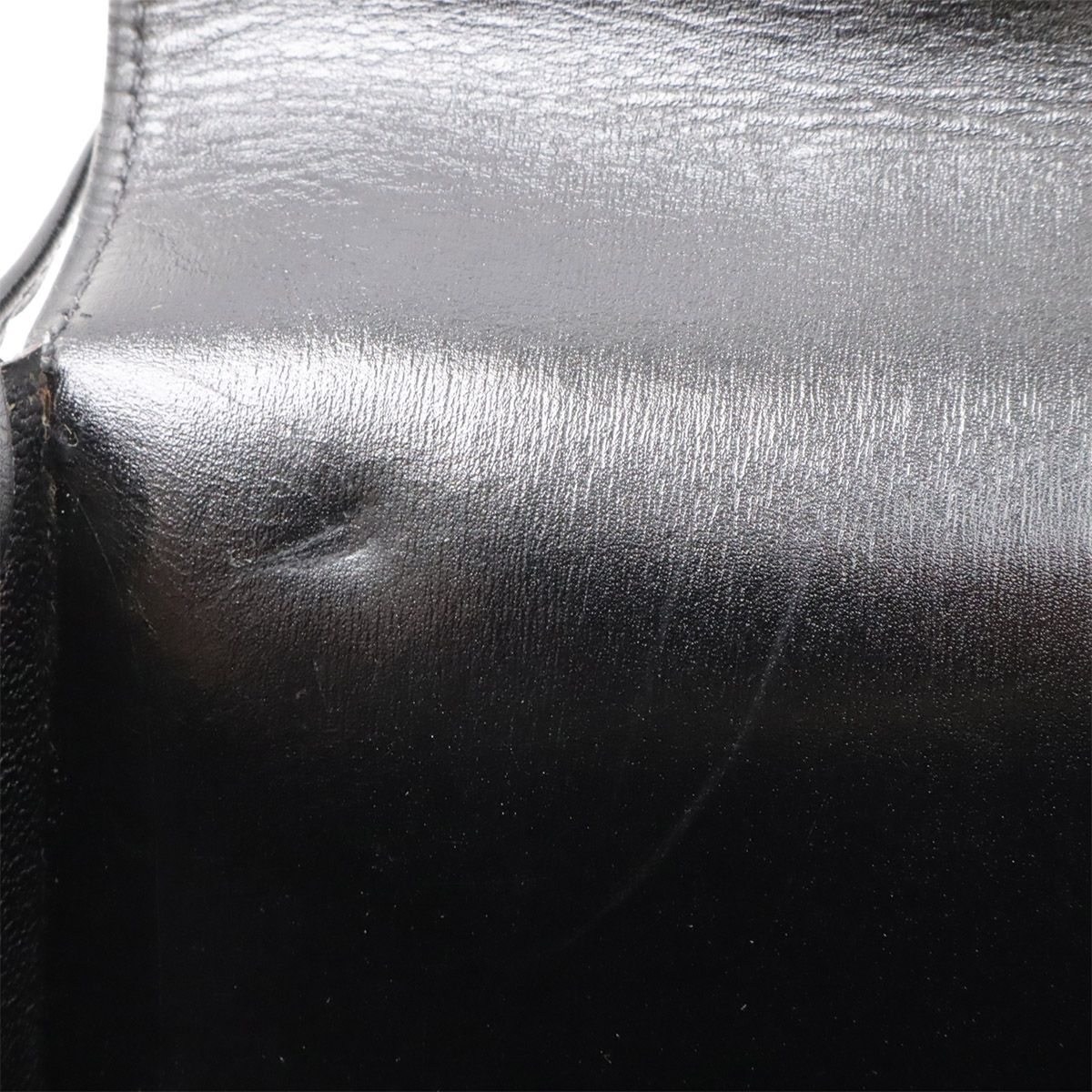 Hermes Kirius Clutch Business Box Calf Leather Black Gold — view 7