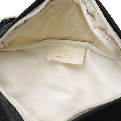 Chanel Sports Line CC Logo Waist Pouch Bag Racket Pattern Canvas Navy White — view 7