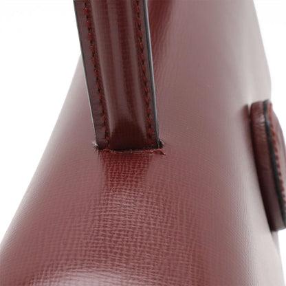 Cartier Must Line Flap Bag Handbag Cuffleather Bordeaux Gold — view 5