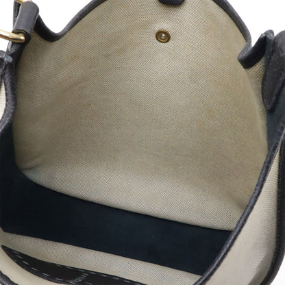 Hermes Evelyne I 1 PM Shoulder Bag Toile H Canvas Natural Navy Silver — view 6