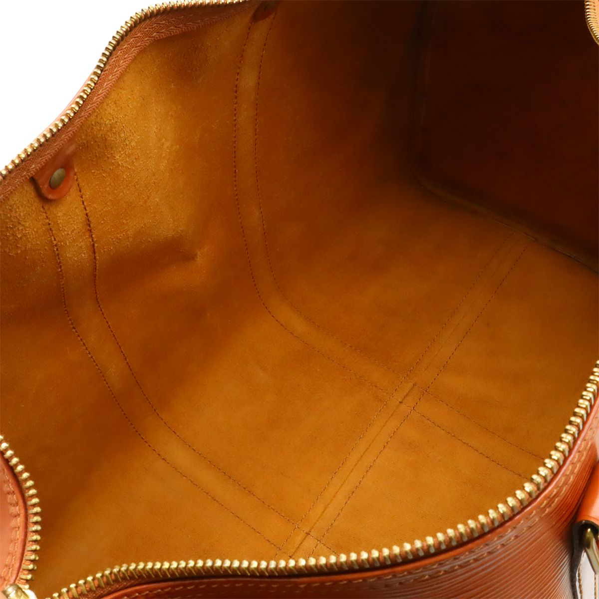 Louis Vuitton Epi Keepall 50 Boston Bag Travel Purse Leather Kenya Brown Gold — view 6
