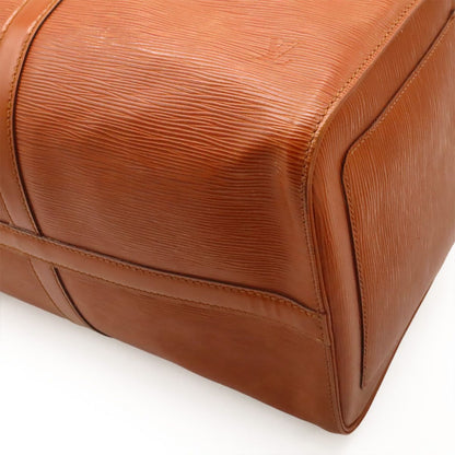 Louis Vuitton Epi Keepall 50 Boston Bag Travel Purse Leather Kenya Brown Gold — view 3