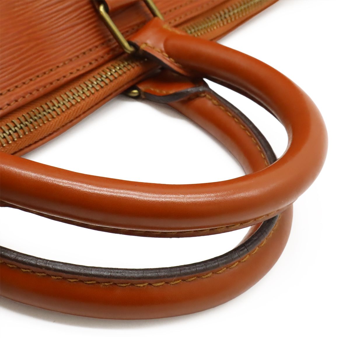 Louis Vuitton Epi Keepall 50 Boston Bag Travel Purse Leather Kenya Brown Gold — view 4
