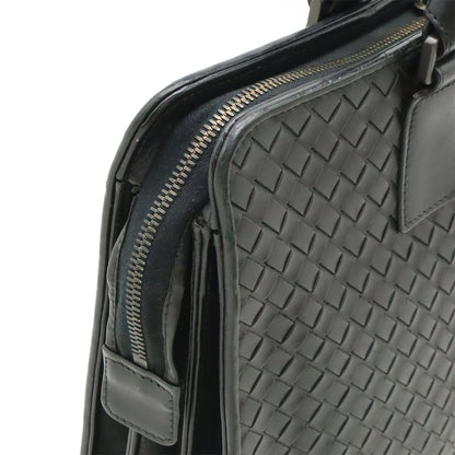 Bottega Veneta Intrecciato Business Briefcase Documents Purse Leather Black — view 8