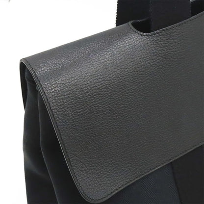 Hermes Valparaiso Tote Toilet Blanc Canvas Leather Black Pouch — view 5