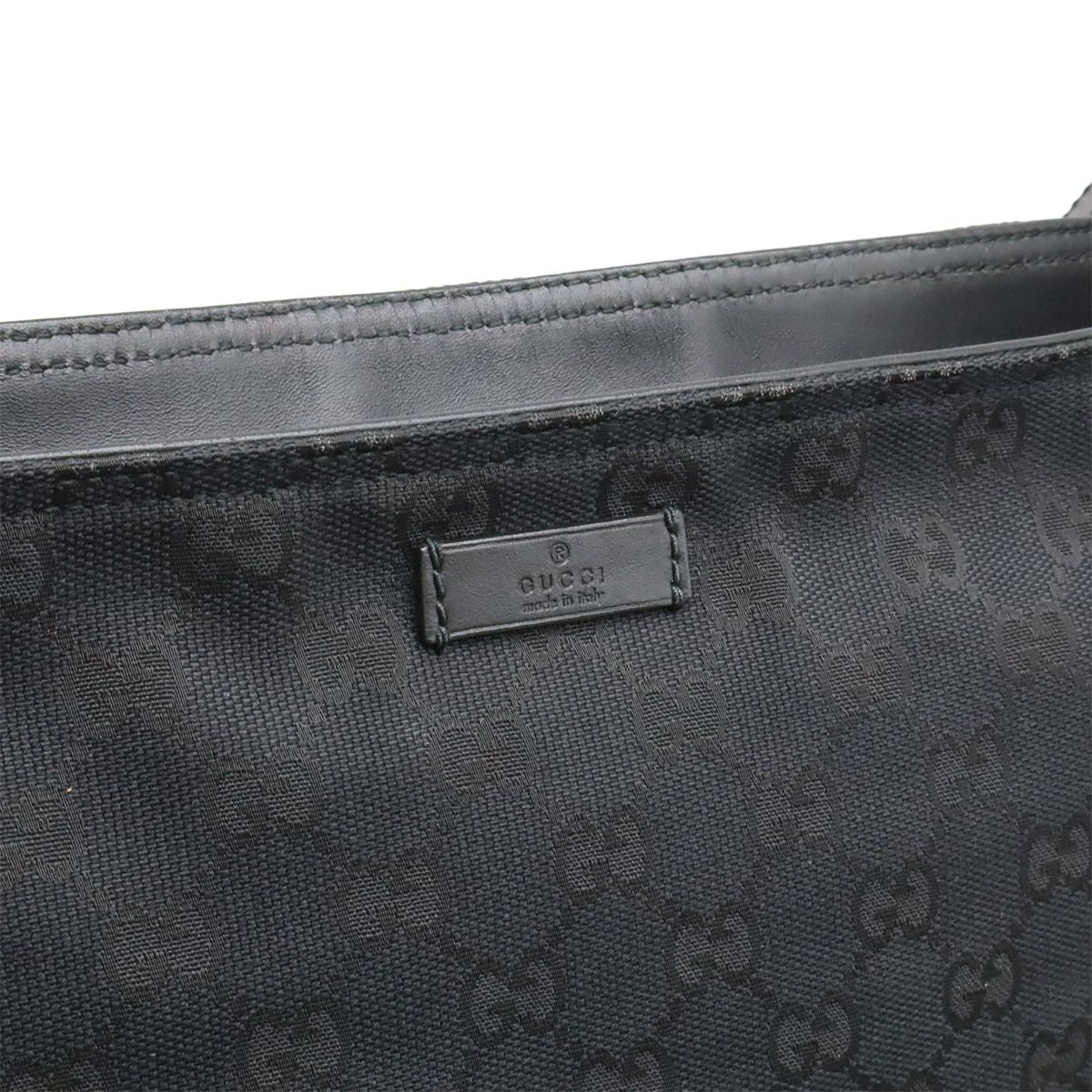 Gucci GG Canvas Sherry Line Shoulder Bag Crossbody Leather Black Green — view 9