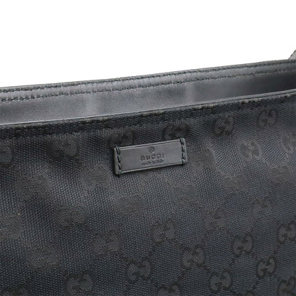 Gucci GG Canvas Sherry Line Shoulder Bag Crossbody Leather Black Green — view 9