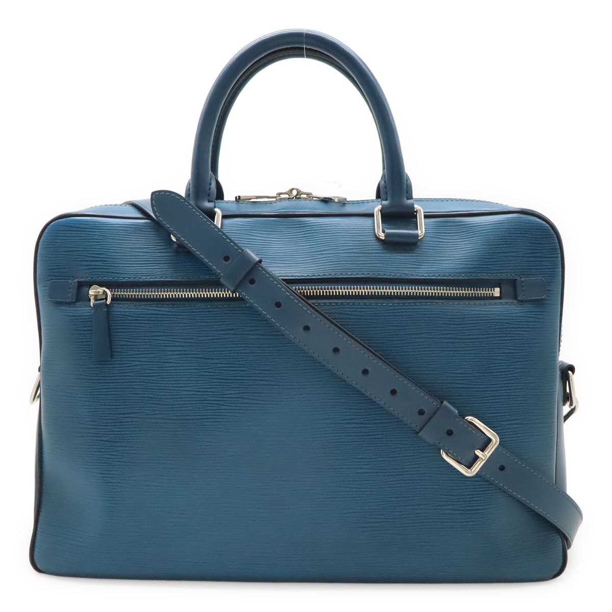 Louis Vuitton Epi PDB Porte Document Business Briefcase 2-Way Shoulder Bag Blue
