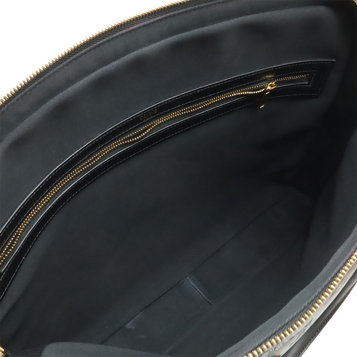 Celine Triomphe Briefcase Business Document Purse 2-Way Shoulder Bag Leather — view 8