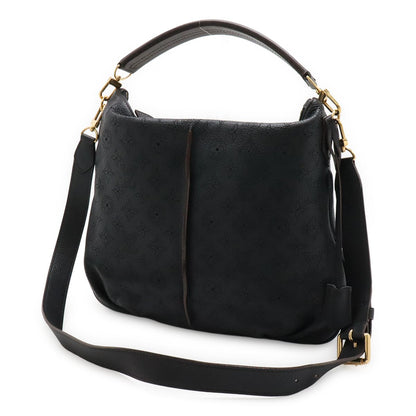 Louis Vuitton Mahina Selene PM 2-Way Shoulder Bag Noir Black Gold Pouch Out of — view 2