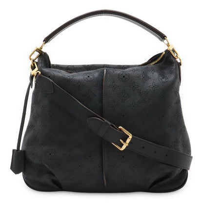 Louis Vuitton Mahina Selene PM 2-Way Shoulder Bag Noir Black Gold Pouch Out of