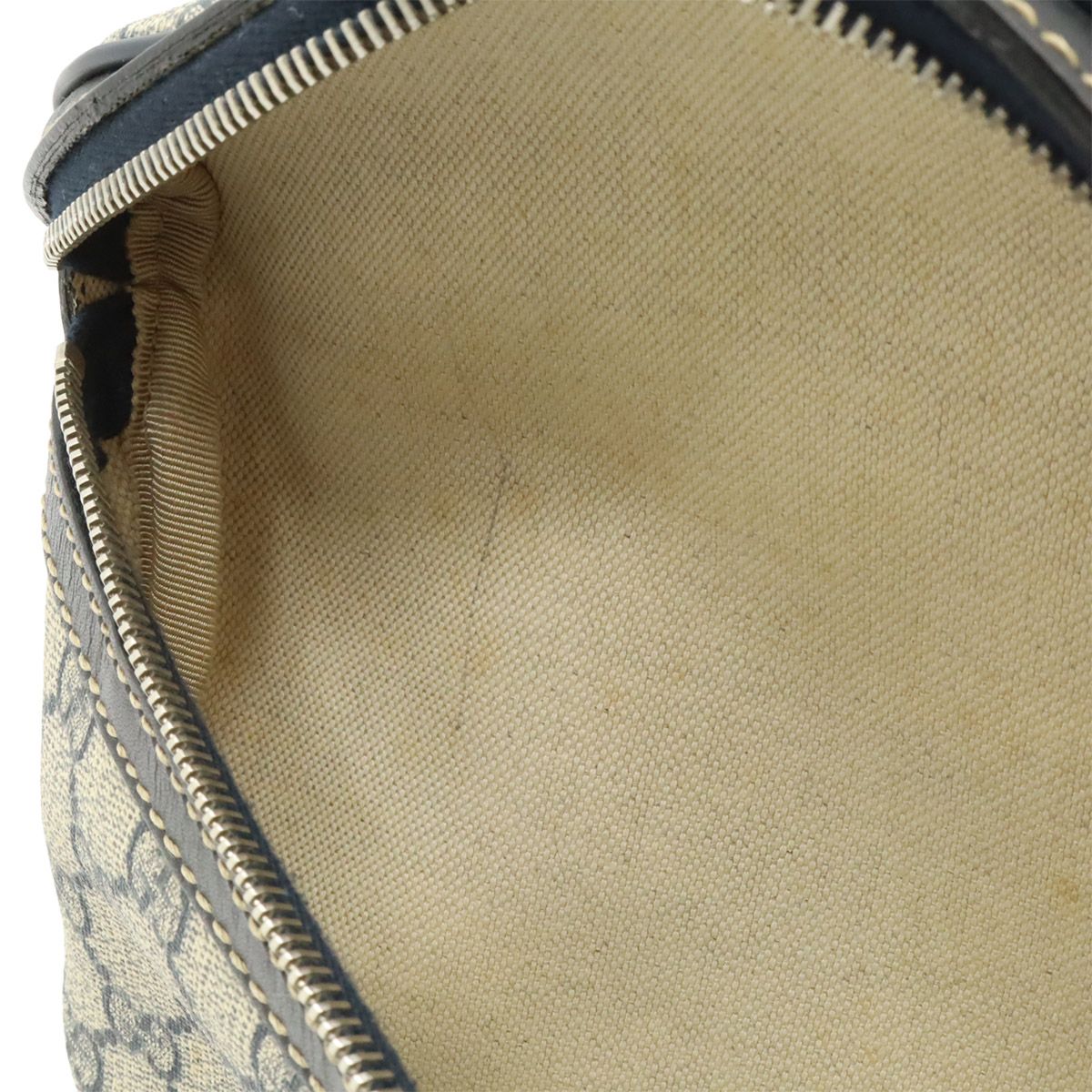 Gucci GG Supreme Belt Bag Waist Pouch Hip Leather Navy — view 8