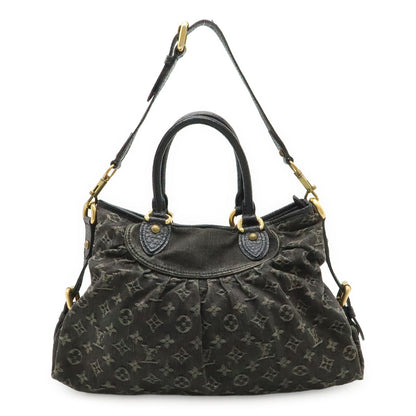 Louis Vuitton Monogram Denim Neokabi Tote 2-Way Shoulder Bag Noir Black