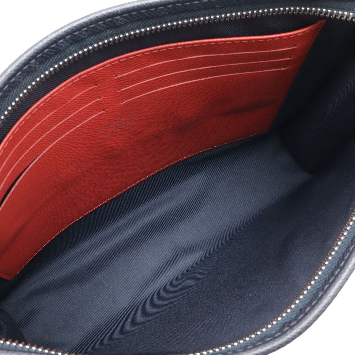 Louis Vuitton Taiga Pochette Voyage Clutch Blue Marine Navy — view 6