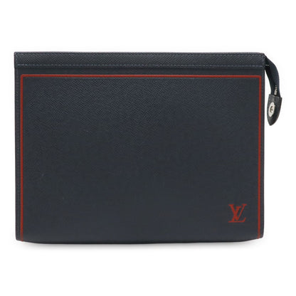 Louis Vuitton Taiga Pochette Voyage Clutch Blue Marine Navy