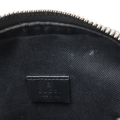 Gucci GG Supreme Web Line Messenger Bag Pochette Leather Black Dark Gray — view 8