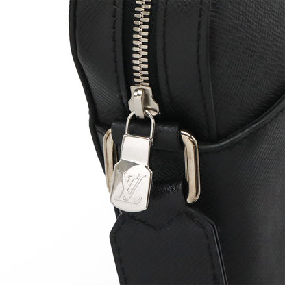 Louis Vuitton Taiga Anton Pochette Shoulder Bag Crossbody Leather Ardoise Black — view 5