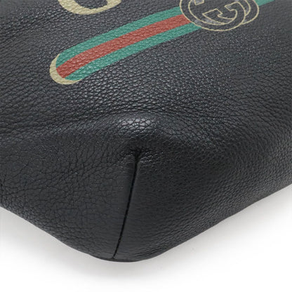 Gucci Print Sherry Line Belt Bag Waist Pouch Leather Pink Green Red Gold — view 3
