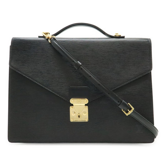 Louis Vuitton Epi Porte Documents Bandouliere Business Briefcase 2-Way Shoulder