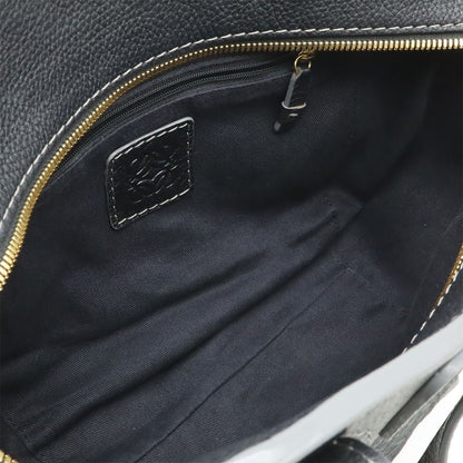 Loewe New Line Tote Shoulder Bag Nylon Canvas Dark Gray Gold — view 6