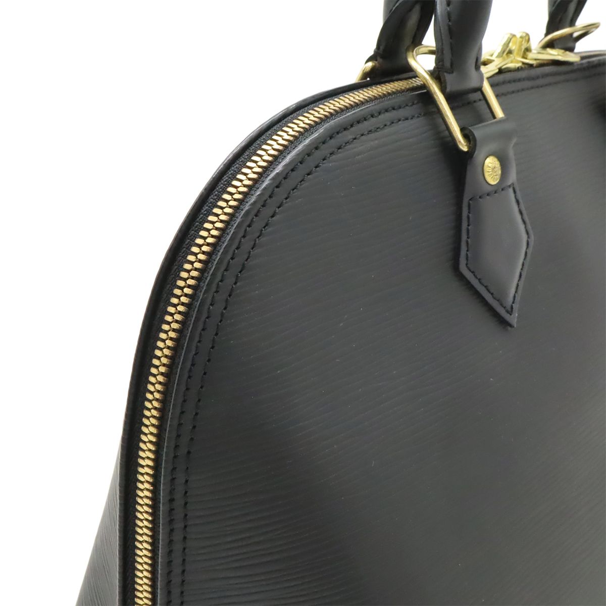 Louis Vuitton Epi Alma Handbag Leather Noir Black Gold — view 8