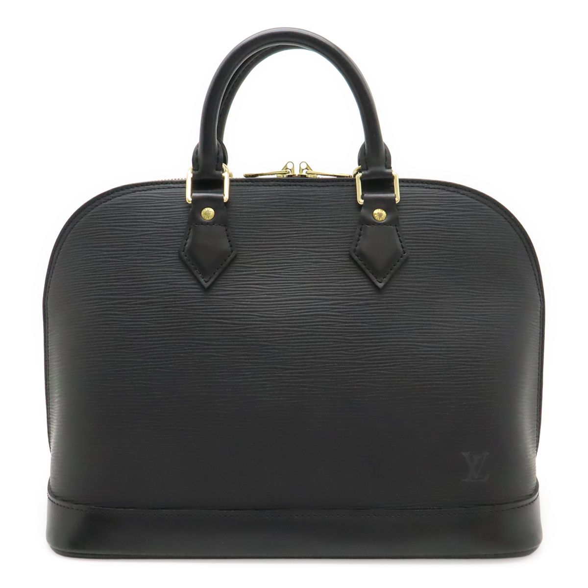 Louis Vuitton Epi Alma Handbag Leather Noir Black Gold