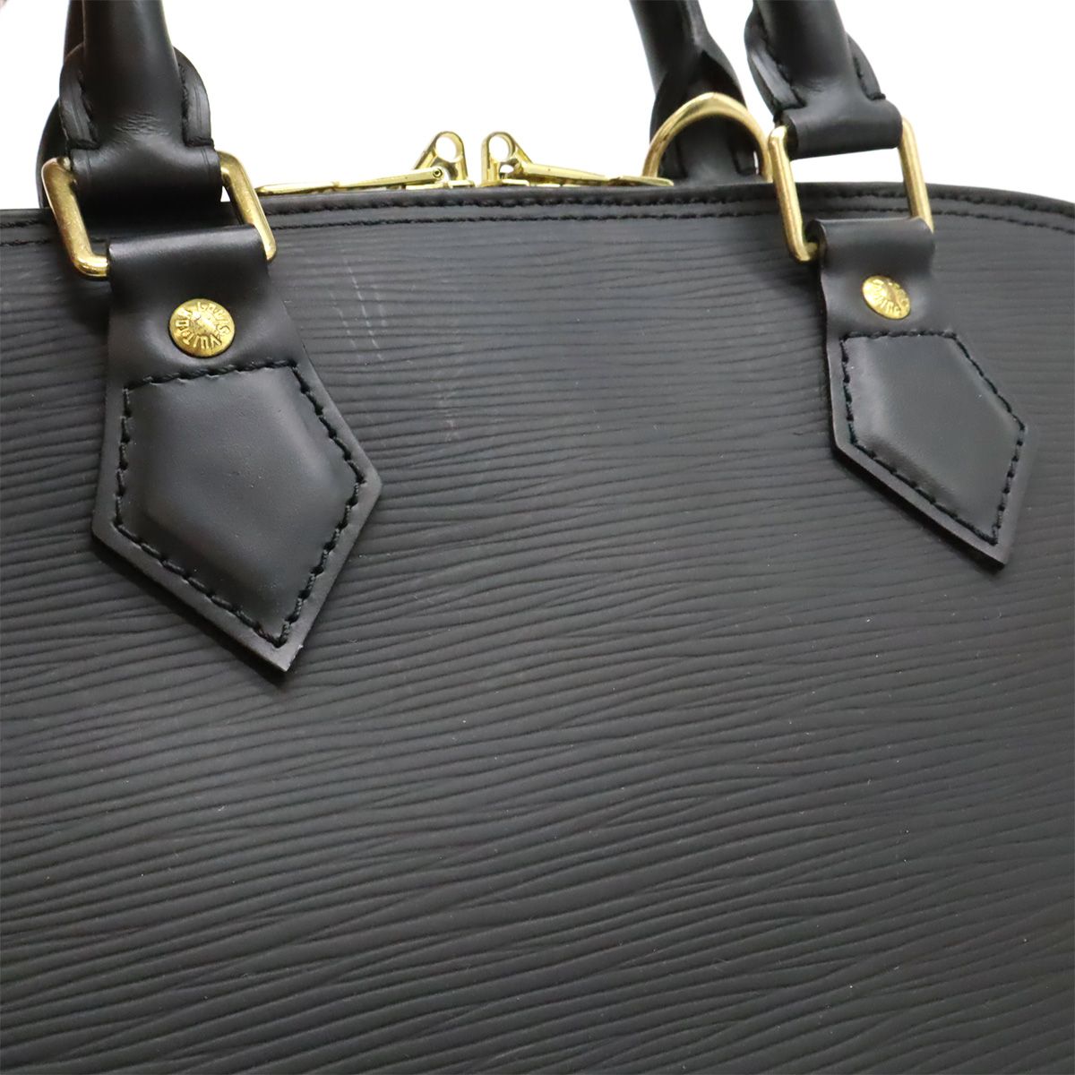Louis Vuitton Epi Alma Handbag Leather Noir Black Gold — view 9
