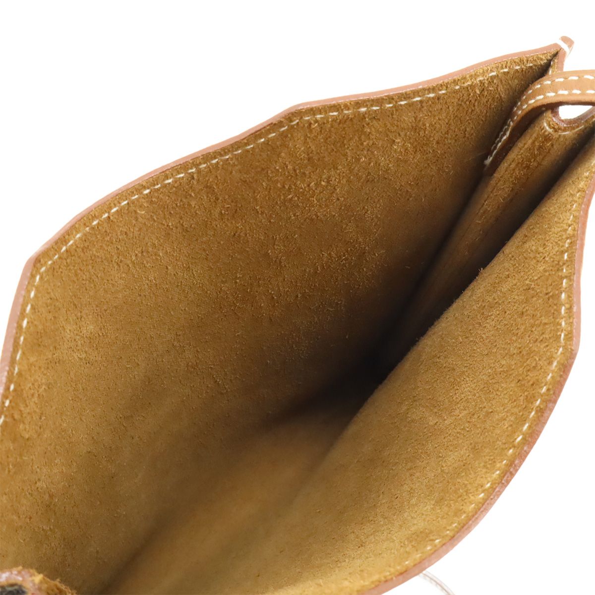 Hermes Onimetou Shoulder Bag Pochette Crossbody Leather Brown — view 6
