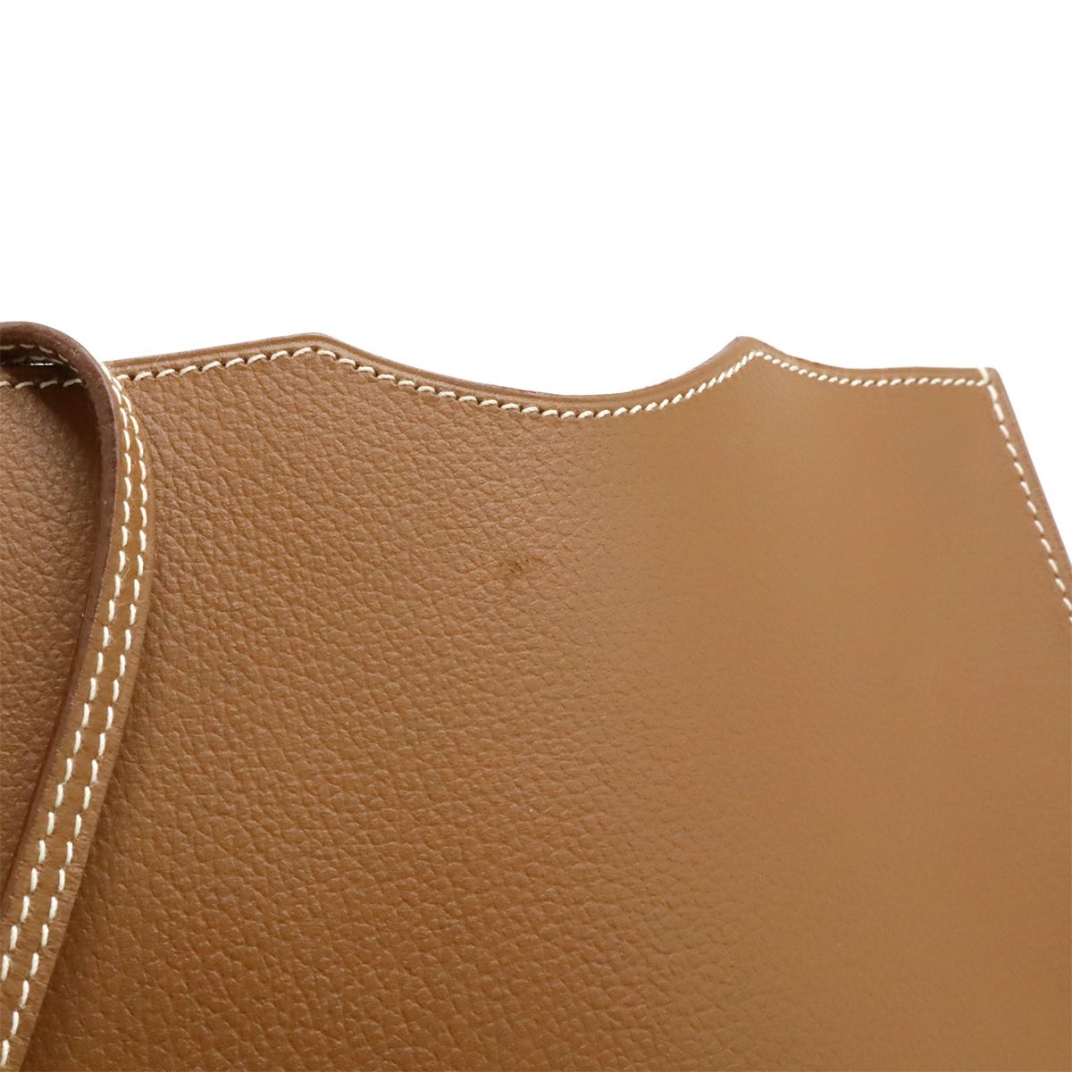 Hermes Onimetou Shoulder Bag Pochette Crossbody Leather Brown — view 7