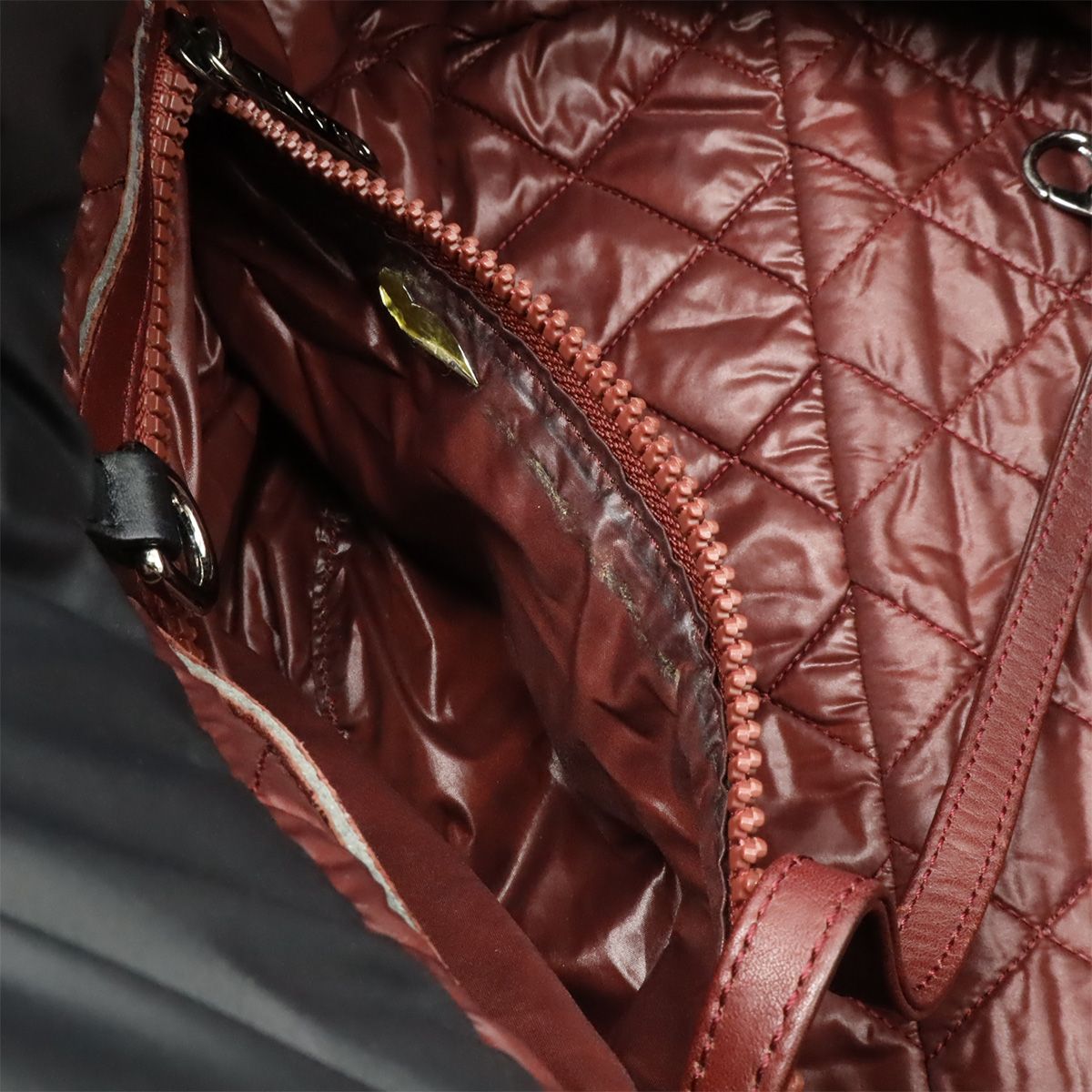Chanel Coco Cocoon Small Tote Quilted Nylon Leather Black Silver — view 7